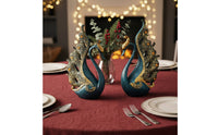 Peacock Figurines Ornate Peacock Figurine Tabletop Resin Figurines for Living Room