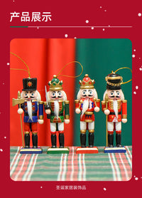13cm Soldier Nutcracker Wooden Figurine Home Decor