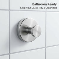 Kitchen Hook for Organization and Students, Stainless Steel Single Utility Heavy Duty Suction Cups for Wall