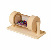 DIY Component Wooden Rainmaker Toy Early Learning Pegboard Rainstick Accessory Auditory Stimulation Rolling Rain Sound Tube Develops Hand-Eye Coordination for Toddlers, Babies, Nursery, Playroom