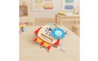 Fine Motor Wooden Spacecraft Toy Educational Screw Board with Tools Hands-on Screwdriver Board Set Practical Life for Preschoolers