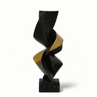 Geometric Sculpture Modern Ornament Black for Shelf