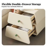 2-Drawer Cabinet Rounded Corners 2-Drawer Rolling Chest Trapezoid Shape