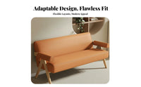 Luxurious Cushioning V-Shaped Frame Upholstered Loveseat Wide Seat Commercial Seating Modern Design Reception Furniture Minimalist Design for Interior Designers, Apartment Dwellers, Restaurant, Book Bar, Office Waiting Area, Small Areas