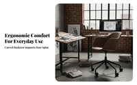 Armless rotating Chair Height Adjustable Office Furniture effortless Rolling Casters