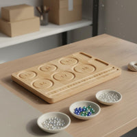 Wooden Bead Tray Wood Bracelet Design Easy-to-Use Bracelet Beading Board for DIY Crafters, Jewelry Makers, Workbench