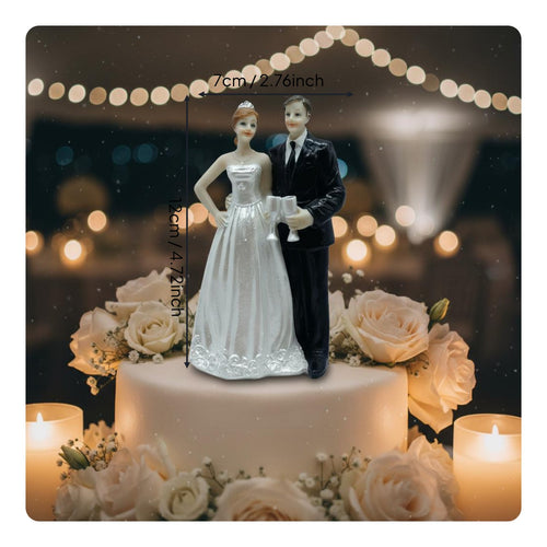 Wedding Cake Topper Couple Creative Design Resin Wedding Couple Statue Romantic