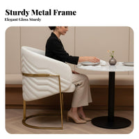 Upholstered Side Chair Italian Influenced Design Dining Seating Luxury Feel Modern Minimalist Design for Households, Hotel