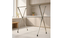 Stainless Steel Clothes Drying Rack Floor-Standing Clothes Drying Rack with Wheels Mobile Movable for Families