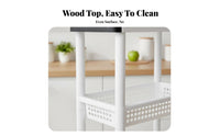 3-Tier Rolling Cart Mobile Design Storage Trolley Multifunctional for Homemakers