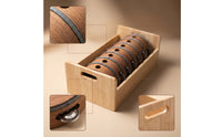 Tambourine with Storage Box Wooden Tambourine 6-Inch Percussion Instrument for Kids, Classroom