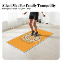 Non-Slip Exercise Mat Noise Reducing Shock Absorbing Jump Rope Mat Soundproof Shock Absorbing Workout Pad for Home Use, Apartment