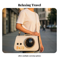 Portable Space Capsule Pet Backpack Breathable Space Capsule Pet Carrier Adjustable Padded Straps for Travelers, Outdoor Enthusiasts, Hiking