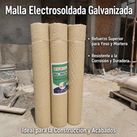 Welded Galvanized Wire Mesh, Steel 10x10mm, 1m x 15m Roll, for Construction and Fences