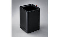 Compact Square Trash Bin Glossy Open Top Waste Bin Space Saving Square Wastebasket Low-Height for Office, Bathroom, Bedroom, Kitchen