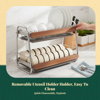 Adjustable stainless steel dish rack