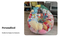 Easy to Fill Stuffed Creature Storage Bean Bag Space Saving Stuffed Creature Storage Chair Large Capacity for Toddlers, Teens, Playroom
