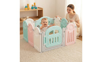 Safe Crawling Area Baby Safety Fence High Anti-Climb Design Infant Play Area Yard Toxin-Free Safe Portable Play Yard Breathable Mesh for Toddlers