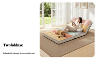 Adjustable Floor Recliner Foldable Oval Hug Lounger Two-in-oneUse Design Includes Blanket and Pillow for Teens, Pairs