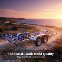Boat Trailer Heavy Duty Galvanized Boat Trailer Rust Resistant Watercraft Hauler for Marine Professionals, Fishermen, Marinas, Coastal Areas, Lakeside