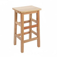 Backless Square-Top Seat Solid Structure Backless Counter Stool for Cafe, Adults
