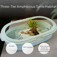 Turtle Habitat: Water & Land, Easy Clean, Multi-Functional