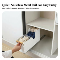 Pull-extendable Clothes Drawer Space Saving Closet Organizer particleResistant for Parents