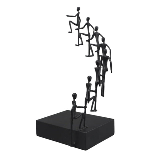 Human Figure Sculpture Modern Sculpture with Base Decorative for Living Room