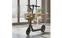 Metal Wire Scooter Storage Basket Easy to Install Scooter Basket with Bracket Long-Lasting Spacious for Daily Commute