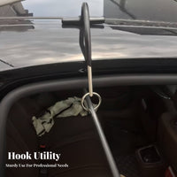 Curved Metal Shaft Car Dent Repair Support Tool Hook and Loop Hooked Pry Bar Compact T-Handle Pry Bar Black