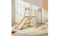 Climbing Frame with Slide Educational Indoor Playground with Slide Compact Wooden Activity Gym for Young Children, Children, Playroom, Nursery