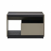 C-Shaped End Table Minimalist Design Nightstand Space-Saving for Small areas