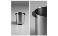 Stainless Steel Coffee Grounds Catcher Cup 58mm Coffee Grinder Grounds Cup Espresso Vessel Food-Grade for Home Baristas, Pour-over Stations