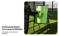 Dry Erase Freestanding Soccer Board Portable Soccer Coaching Board Height Adjustable for Coaches, PE Teachers, Training, Locker Room