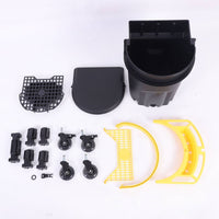 Rolling Car Wash Bucket with Handle Sturdy Bucket with Casters for Garage, Driveway