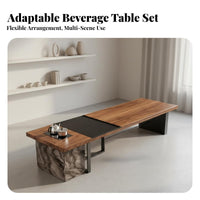 Integrated Beverage Ceremony Table Simple Asymmetrical Design Artistic Household Furniture Modern Minimalist Design for Business Owners, Living Room