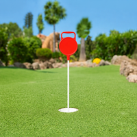 15 Pieces Putting Green Flag, Driving Range Flag with Fiberglass Pole, Practice Putting Accuracy Flag for Golfers