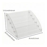 Acrylic Pin Stand Transparent Stepped Pin Holder Space-Saving Acrylic Display Stand for Room Decor