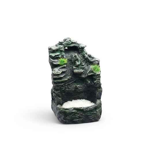 Sand Cascade Rock Decoration Sustainable Mountain Waterfall Ornament Resin