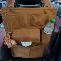 Car Seat Back Storage Bag with Hanging Design, Oxford Fabric