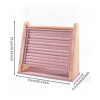 Jewelry Display with Wooden Base Boutique-Style Jewelry Display Stand Solid Wood