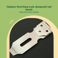 Stainless Steel Door Lock Hasp, Protected Cabinet Drawer Latch, sturdyDuty Security Latch for Home, Office, Garage