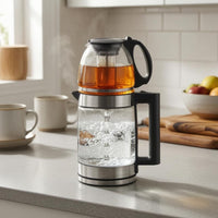 2000W Double-Layer Glass Kettle 220V Two-Chamber Chamber Kettle Transparent Kitchen Appliance Level Markings