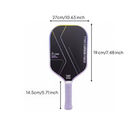Textured Frosted Surface Synthetic Honeycomb Honeycomb Center Paddle Shock Absorbing Carbon Fiber Pickleball Paddle 16mm Pickleball Racket for Adults, Kids