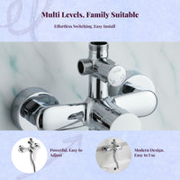 High-pressure brass rain shower set