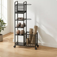 Sports Equipment Rack Heavy Duty Shelving Trolley Space Saving