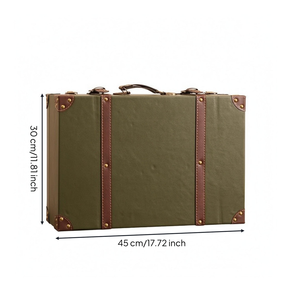 Vintage Suitcase Prop Structured Decorative Luggage Box Portable for Display