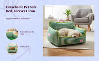 Warm Dog Bed, Removable Pad, Calming Pet Sofa