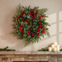 Christmas Wreath Reusable Christmas Door Wreath Look for Fireplace Mantel