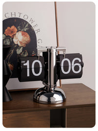 Modern Luxury Automatic Flip Clock Desk Decor